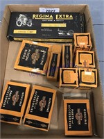 Harley Davidson parts, some empty parts boxes