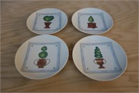 Set of 4 Limoges France "Planter" Plates