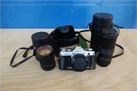 Vintage Canon AE-1 Camera with 2 Extra Lenses