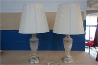 Pair of Glass Lamps
