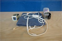 Heating Pad and 2 Blood Pressure Monitors
