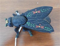 Vintage cast iron figural fly dresser box with
