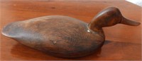 Miniature carved Upper Bay Canvasback decoy