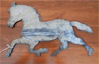 Primitive tin stallion horse weather vane