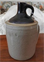 Primitive stoneware ½ gallon handled whiskey