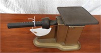 Small brass weight scale