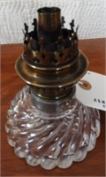 W&W Kosmos oil lamp with swirl pattern clear