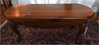 Pine Queen Anne style drop leaf coffee table