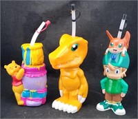 Digimon & Winnie The Pooh Water Bottles