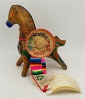 Carved & Painted Mexican Donkey Bank Souvenir