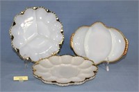 Egg Plate and 2 Divided Dishes