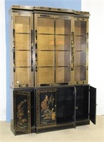 Oriental Style Breakfront China Cabinet