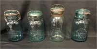 4 - VIntage Glass Swing Top Bale Jars
