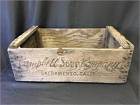 Campbells Soup Company Sacramento, CA Wood Box