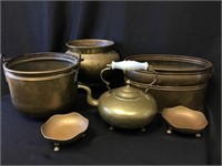 Brass Tea Pot, Hanging Kettle, Plant Pot,