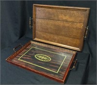 2 Wooden Trays