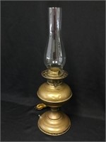 Brass Oil Lamp Turned Electric