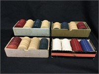 4 Boxes of Clay Poker Chips