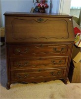 Drop front secretary with 3 drawers