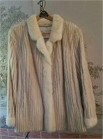 White fur jacket, Ladies - size 12 - 14
