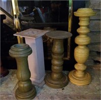 Hand made candlesticks. Antiqued, 4 in lot