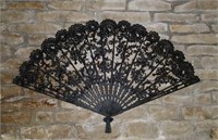 Plastic black fan, large wall hanging