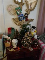Christmas decorations,  trees, snowman, nut