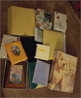 Photo albums, various sizes, plastic sheets inside