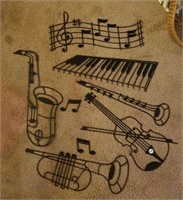 Plastic wall hanging musical instruments