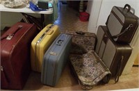 Suitcases, Samsonite - gold, Aero-pak blue