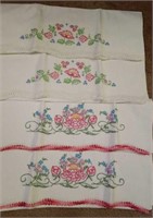 Hand work pillow case sets (2) never used