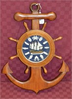 Nautical Wood Anchor, Knot & Ship's Wheel Deco
