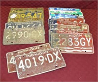 17 Vintage & Modern Michigan License Plates