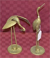 2 Solid Brass Storks