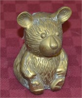 5" Tall Brass Teddy Bear Figure
