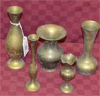 5pcs Solid Brass Bud Vases