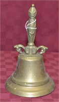 7" Tall Solid Brass Sword Handle Bell