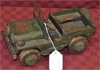 Vintage Trench Art Hand Made Military Toy Jeep