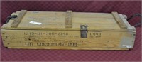 37" Long Wood Crate Ammunition Box