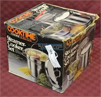 Cooktime Stainless Steamer Cooker Set In Box