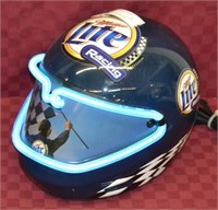 Miller Lite Racin Neon Light Advertising Helmet