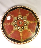 Inlaid Tray Round Wooden