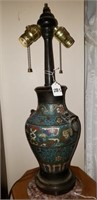 Oriental Lamp Vase Double Pull No Shade