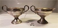 2 Pc. Sterling Creamer/Sugar Weighted