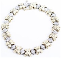 14K YELLOW GOLD TENNIS BRACELET WITH DIAMONDS