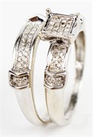 10K WHITE GOLD DIAMOND RING BRIDAL SET