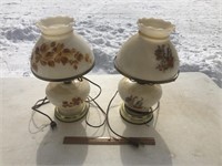 2 Vintage Globe Table Lamps