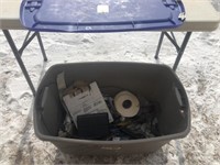 Misc Lot - Tote, Paint Rollers, Sand Paper, Etc