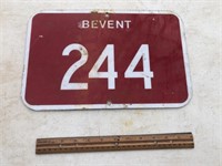 Bevent Address 244 Sign