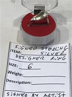 SIGNED STERLING DESIGNER RING